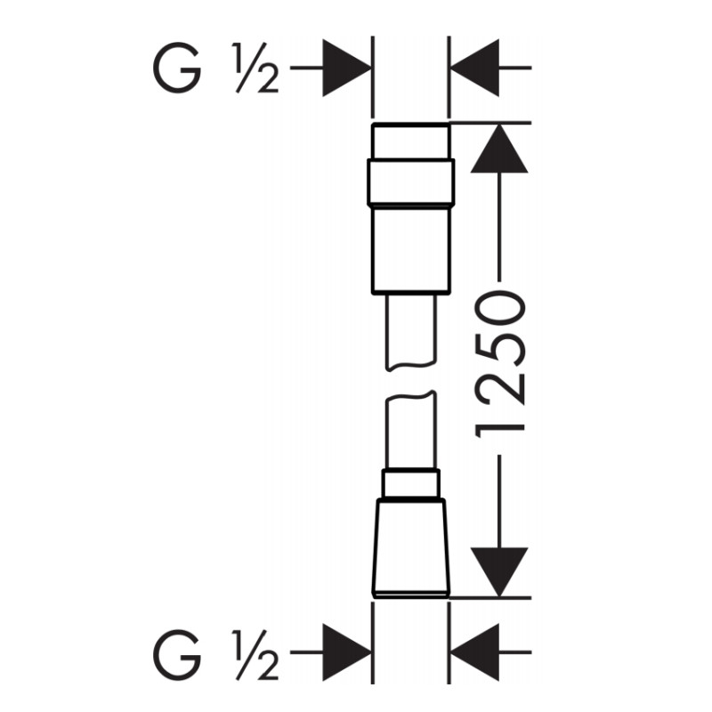 Hansgrohe Isiflex Шланг для душа 1,25 м, с регулировкой расхода воды, (28249000)