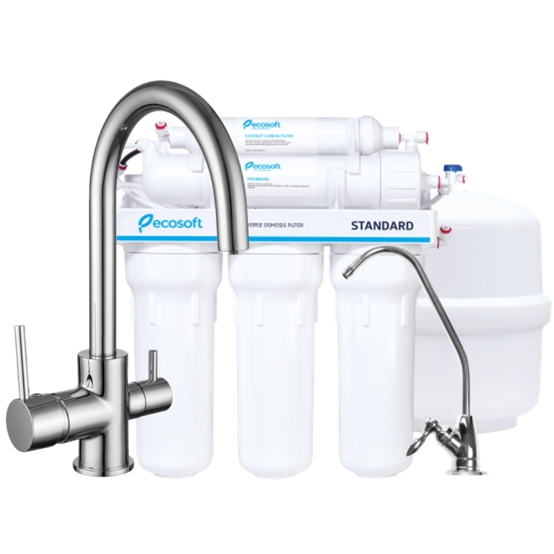 IMPRESE Комплект: DAICY-U змішувач для кухні, Ecosoft Standart система зворотного осмосу (5ти ступінчаста), (55009-U+MO550ECOSTD)