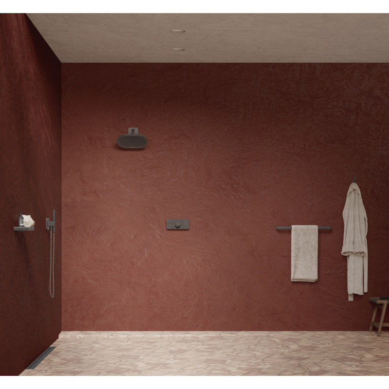 Axor One Термостат для 3 потребителей, скрытый монтаж, шлифованный черный хром, (45713340)