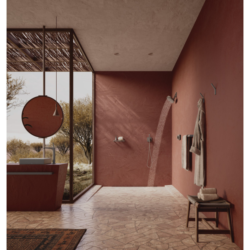 Axor One Термостат для 3 потребителей, скрытый монтаж, шлифованный черный хром, (45713340)