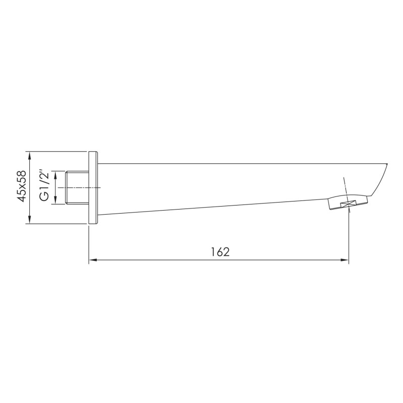 IMPRESE BRECLAV вилив для змішувача прихованого монтажу для ванни, хром/білий, (VR-11245W)