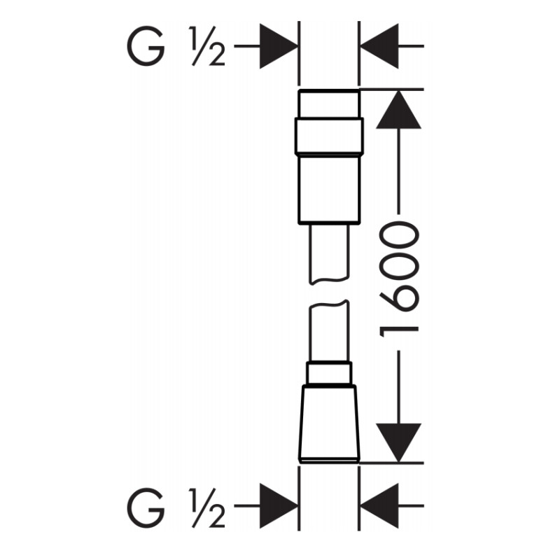 Hansgrohe Isiflex Шланг для душа 1,60 м с регулировкой расхода воды, (28248000)