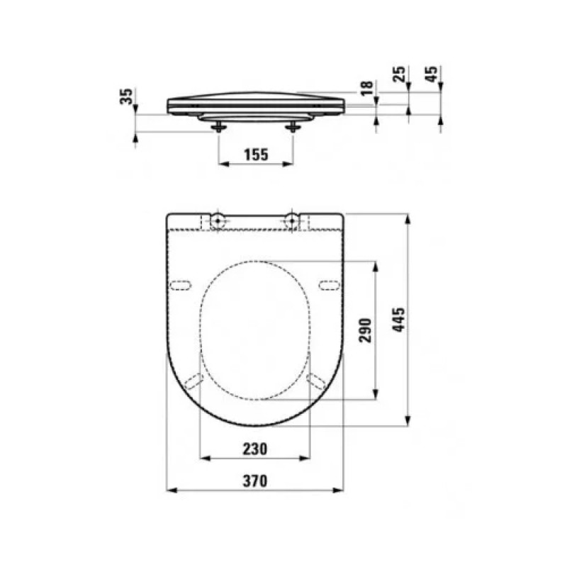Laufen PRO Slim сиденье с крышкой для унитаза, съемное, slow closing, (H8989660000001)
