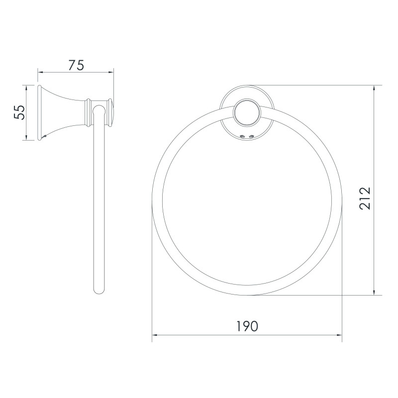 IMPRESE PODZIMA LEDOVE тримач рушника (кільце), (ZMK01170128)