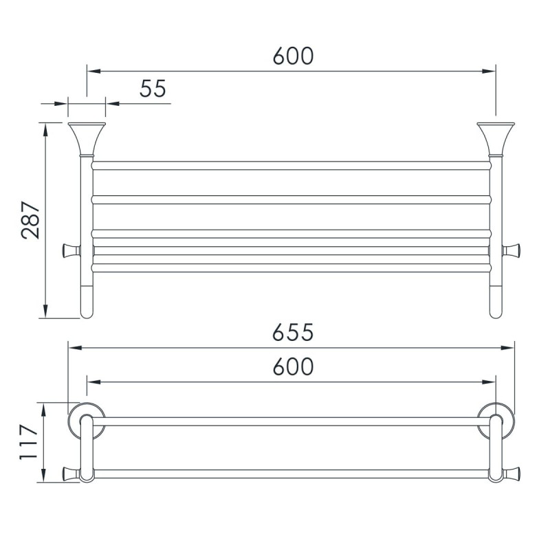 IMPRESE PODZIMA LEDOVE тримач рушника/полиця, (ZMK01170129)