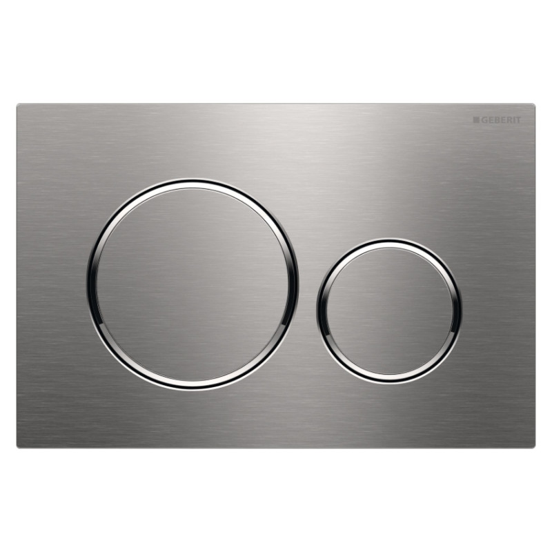 Geberit SIGMA20 ROUND змивна клавіша для подвійного змиву, матовий, легко чиститься, декоративні кільця поліровані, (115.882.SN.1)