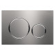 Geberit SIGMA20 ROUND змивна клавіша для подвійного змиву, матовий, легко чиститься, декоративні кільця поліровані, (115.882.SN.1)