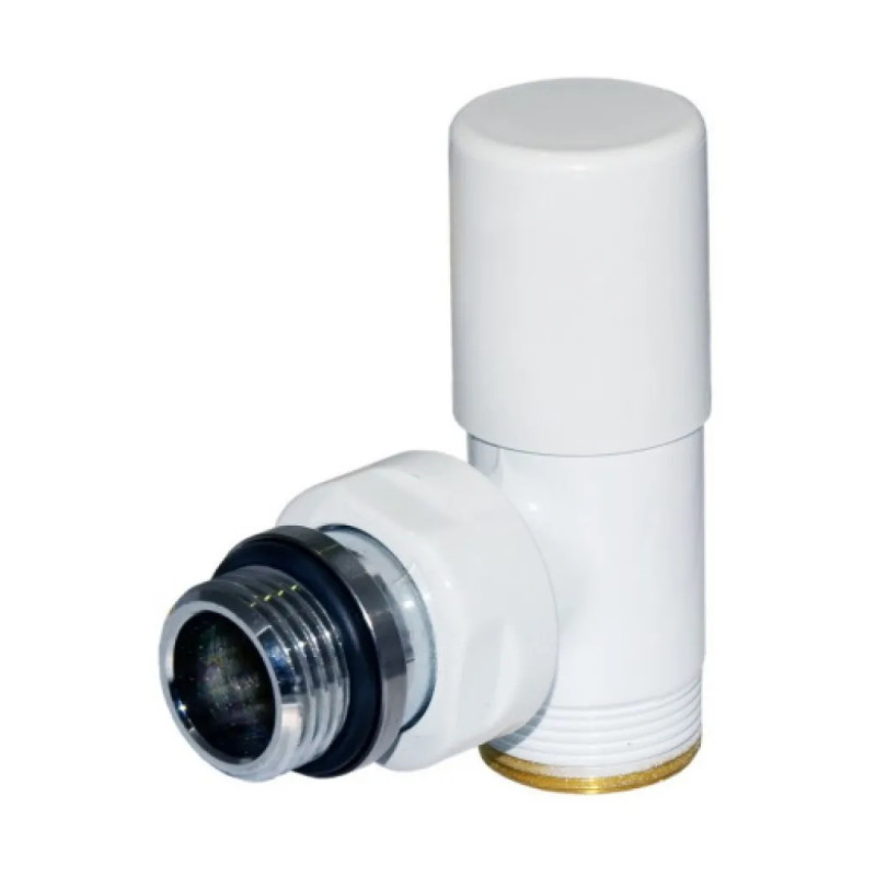 Carlo Poletti Кран радиаторный угловой БЕЛЫЙ Ø1/2" х 24-19 COMPACT (V150111EF)
