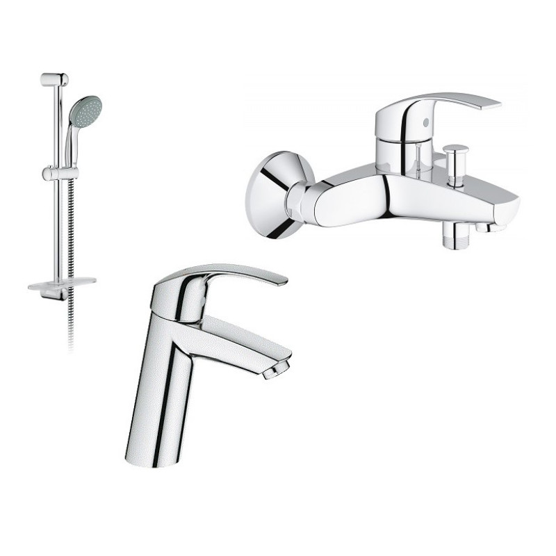 Grohe Eurosmart Набір змішувачей для ванни (23324001+33300002+27926000), (123246 M)