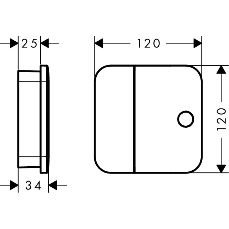 Axor One Запорный вентиль, скрытый монтаж, хром, AXOR (45771000)