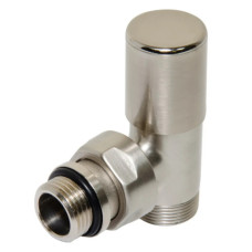 Carlo Poletti Кран радиаторный угловой BRUSH SILVER Ø1/2" х 24-19 COMPACT (V150111J)