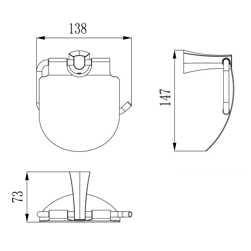 IMPRESE CUTHNA zlato тримач для туалетного папiру, (140280 zlato)