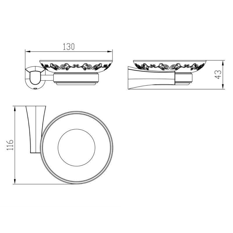 IMPRESE CUTHNA stribro мильниця, (110280 stribro)
