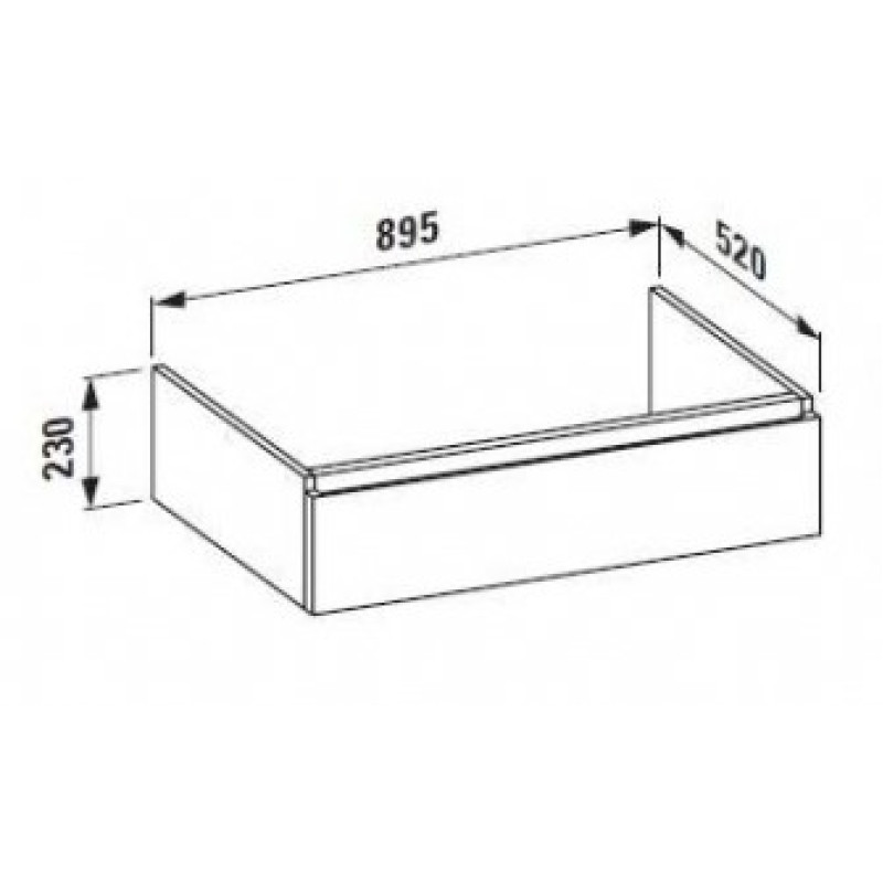 Laufen CASE шкаф 895*520*230/450 мм, с компактным сифоном, белая, (H4052310754631)