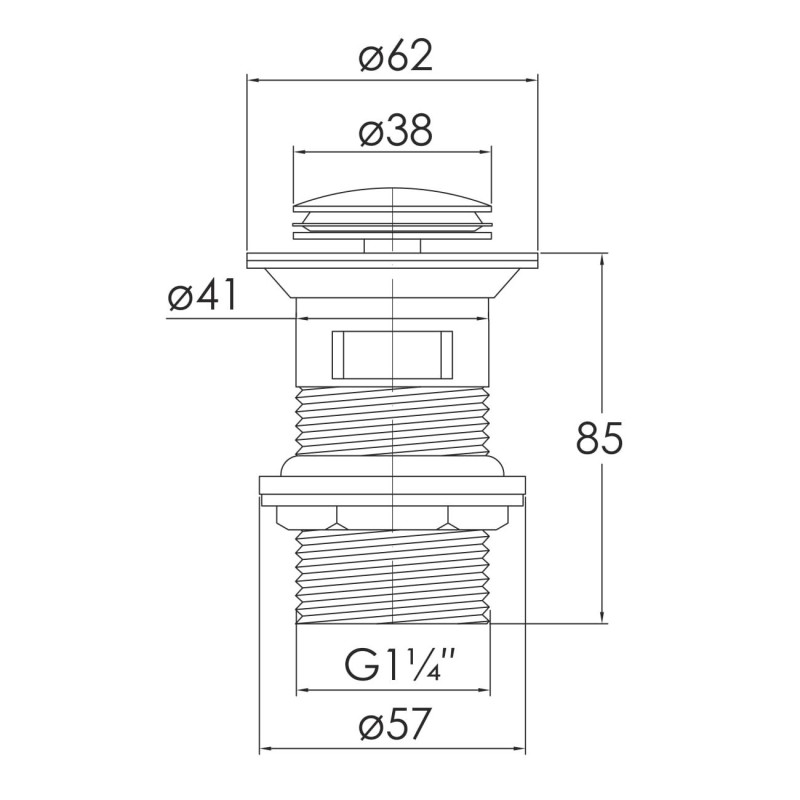IMPRESE Клапан донный Pop-up, бронза, (PP280antiqua)