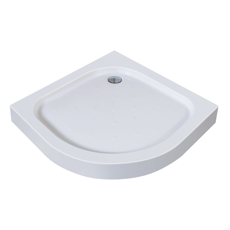 EGER піддон 80*80*15см напівкруглий, акриловий, сифон у комплекті, (599-0808R)