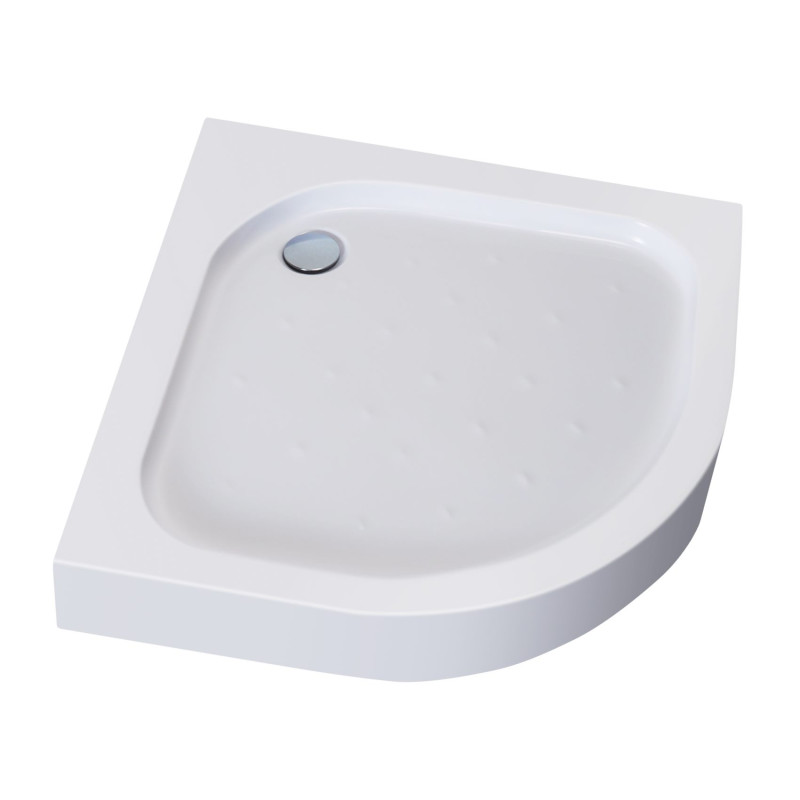 EGER піддон 80*80*15см напівкруглий, акриловий, сифон у комплекті, (599-0808R)