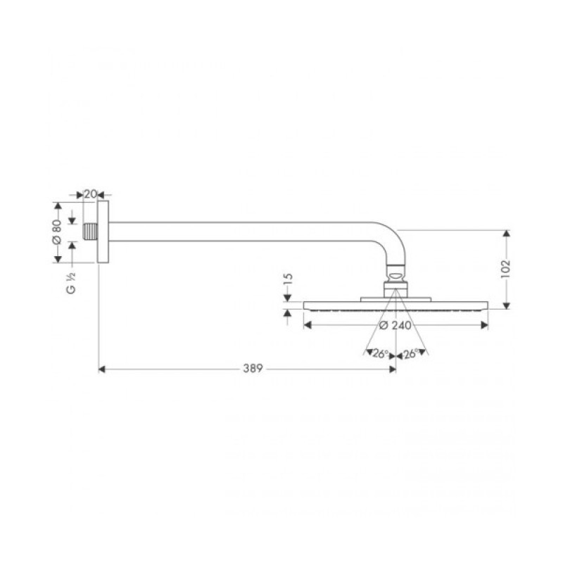 Hansgrohe Raindance AIR Верхний душ с насадкой, (27474810)