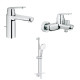 Grohe EUROSMART COSMOPOLITANнабір змішувачей для ванни (23325000+32831000+26907003), (UA126112M3)