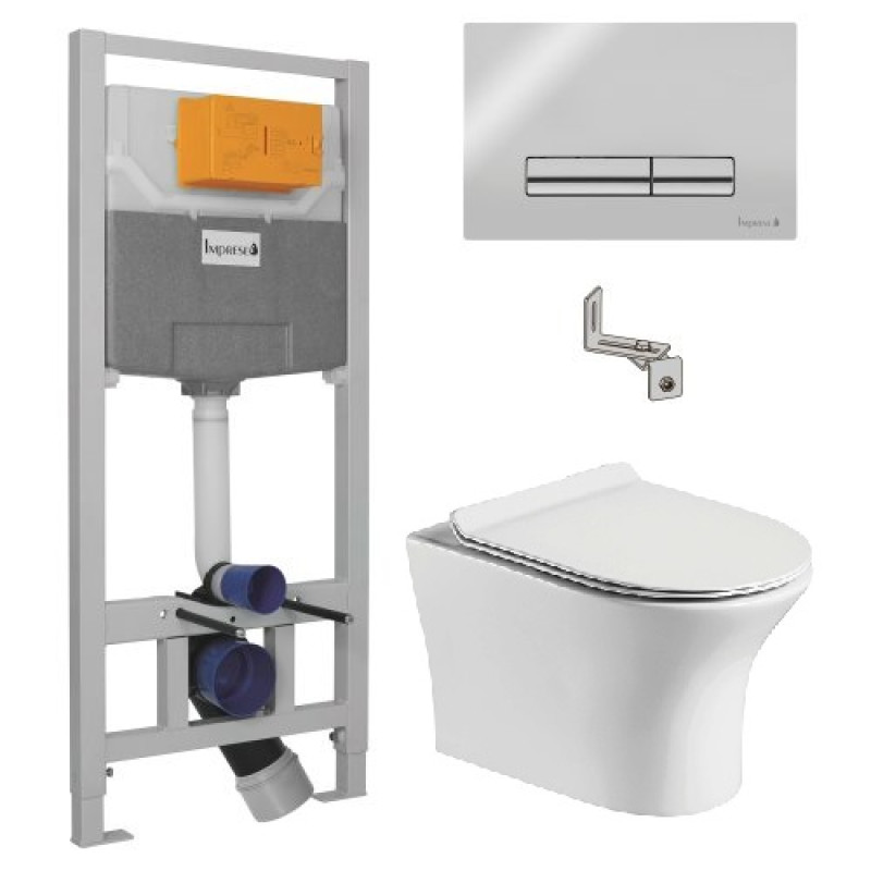 VOLLE Набор инсталляционный: CADIZ унитаз подвесной, сиденье Slim slow-closing, i-FRAME комплект инсталляции для унитаза 3в1 i9120C, (1339.001000+i9120C)