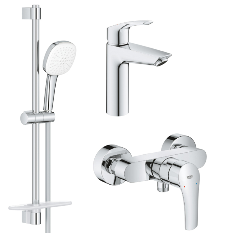 Grohe EUROSMART Набір змішувачів для душу (23324003+33555003+26907003), (UA123244M1)