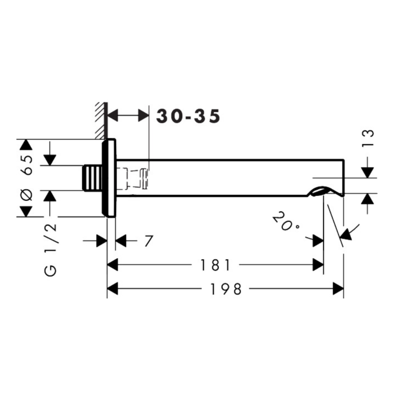 Hansgrohe ZESIS S излив, хром, (74410000)