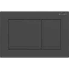 Geberit OMEGA20 SQUARE змивна клавіша для подвійного змиву, чорний матовий, фарбований, легко чиститься/ чорний, (115.080.16.1)