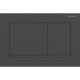 Geberit OMEGA20 SQUARE змивна клавіша для подвійного змиву, чорний матовий, фарбований, легко чиститься/ чорний, (115.080.16.1)