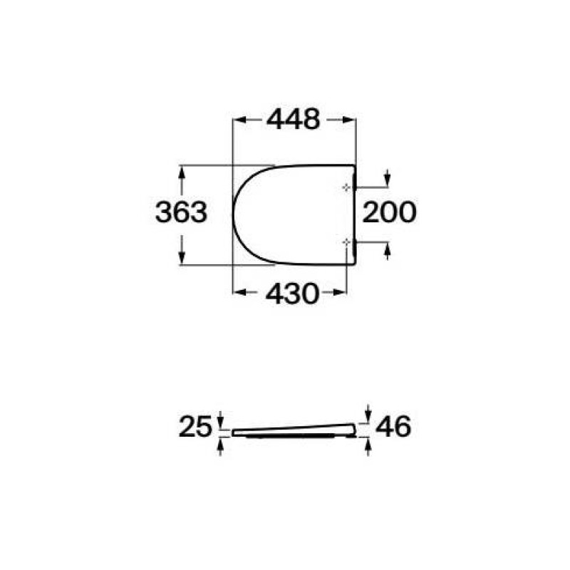 ROCA ONA сидіння для унітазу, швидкознімне, з системою плавного опускання, Supralit, чорний матовий, (A801E12081)