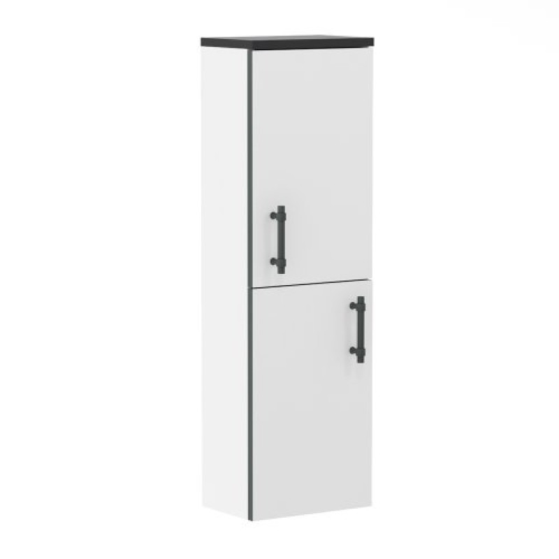 IMPRESE BLACK EDGE комплект мебели 70см, белый: тумба подвесная + умывальник накладной + пенал подвесной, (f32117W(3))