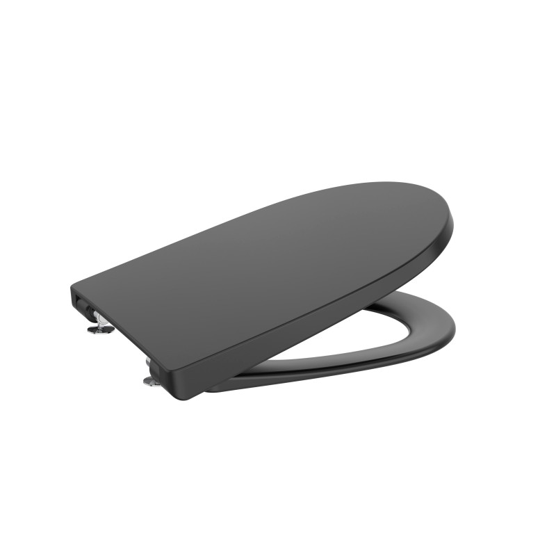 ROCA ONA сидіння для унітазу, швидкознімне, з системою плавного опускання, Compacto Supralit, чорний матовий, (A801E22081)