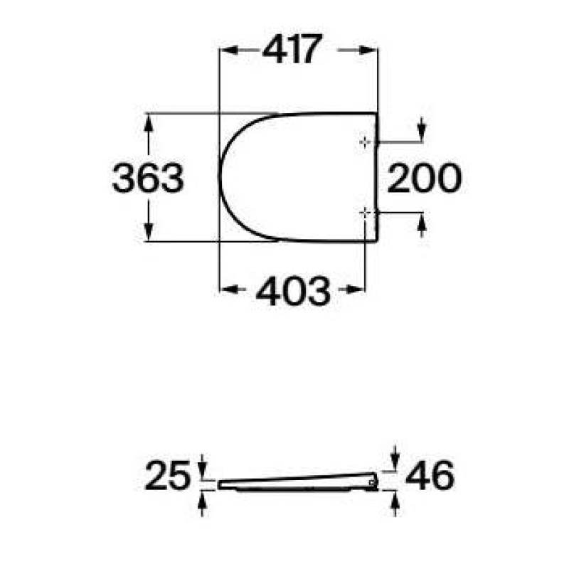 ROCA ONA сидіння для унітазу, швидкознімне, з системою плавного опускання, Compacto Supralit, чорний матовий, (A801E22081)