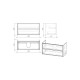 VOLLE TEO комплект мебели 100см белый: тумба подвесная, 2 ящика + умывальник накладной арт 15-88-100, (15-88-102)
