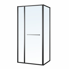 VOLLE CRUZE душова кабіна 90*90*200см, тип дверей COME IN, чорний профіль, прозоре скло, (1047.124704)