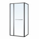 VOLLE CRUZE душова кабіна 90*90*200см, тип дверей COME IN, чорний профіль, прозоре скло, (1047.124704)