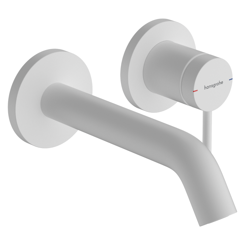 Hansgrohe TECTURIS S змішувач для умивальника на 2 отв, одноважільний,ПМ, колір білий матовий, (73350700)