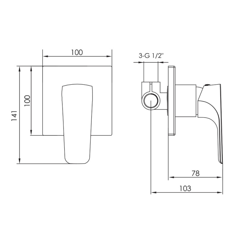 IMPRESE VALTICE набір гігієнічний (VR-15320(Z)+HC02+f03700101LC), хром, (SET20240401)