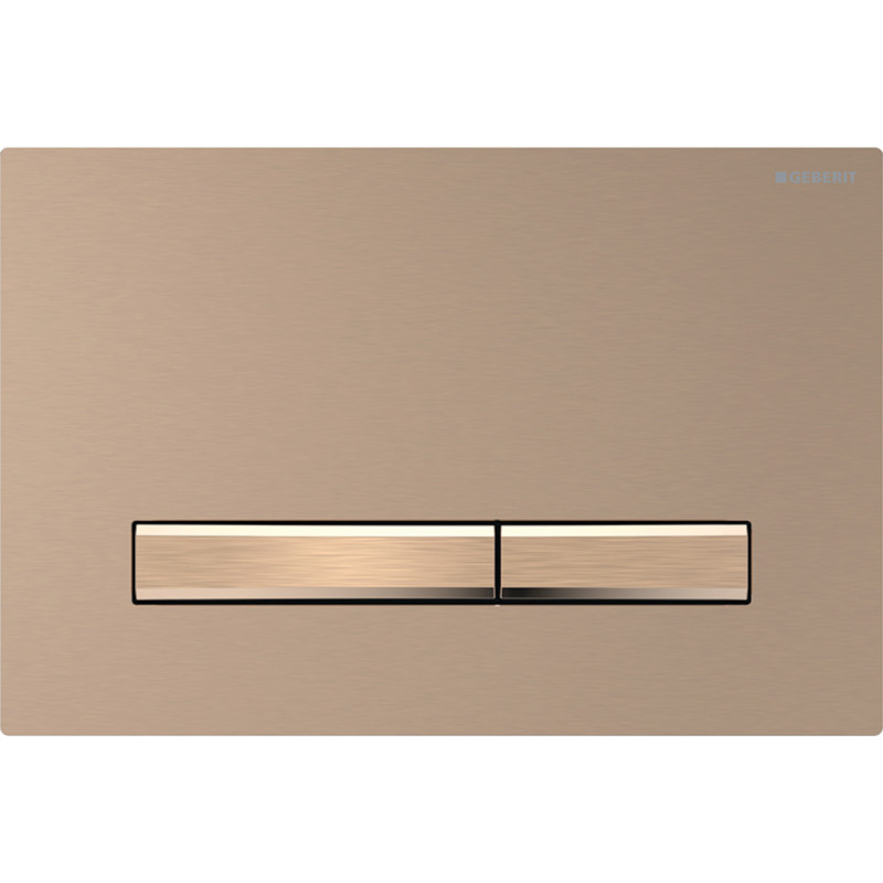 Geberit SIGMA50 SQUARE змивна клавіша для подвійного змиву, червоне золото /червоне золото, матова, легко чиститься, (115.670.QB.2)