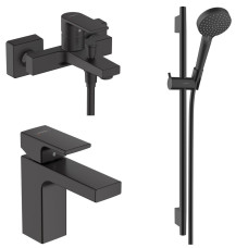 Hansgrohe VERNIS SHAPE набір змішувачів для ванни, раковина 100 (71561670+71450670+26423670), колір чорний матовий, (71561222)