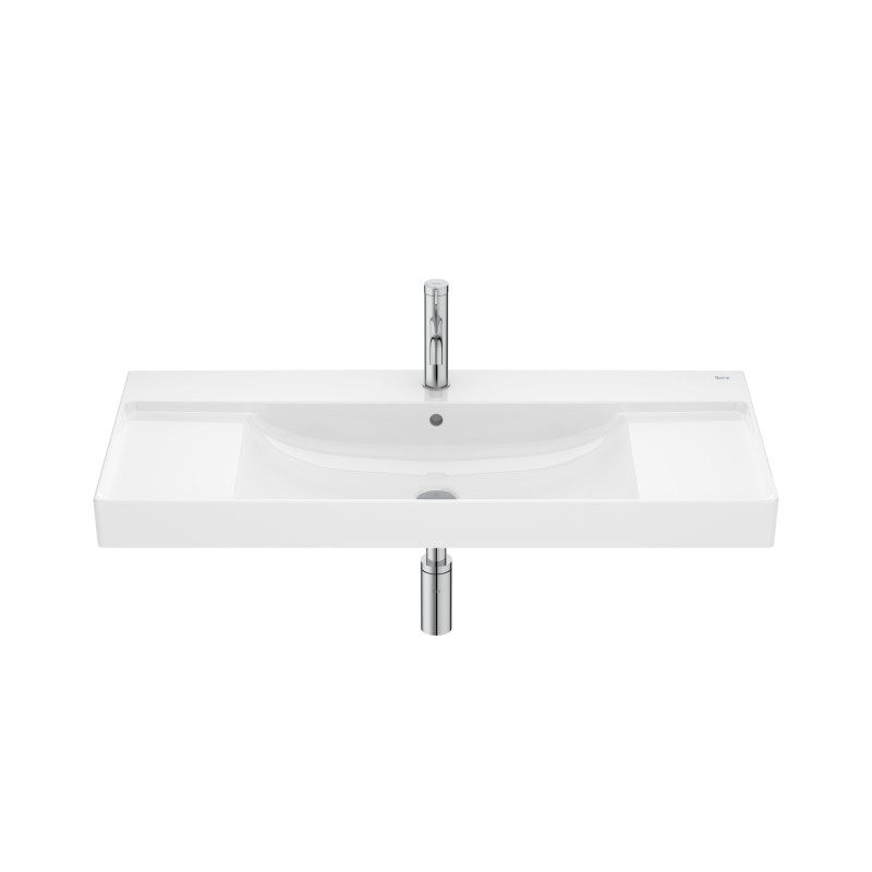 ROCA ONA умывальник 100x46x16 см, прямоугольный, с отверстием под смеситель, Fineceramic, (A32768A000)