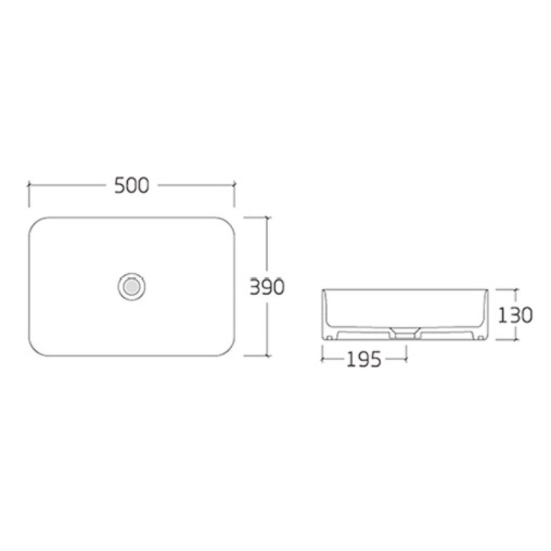 VOLLE ARTE умывальник накладной 50*39*13см, (1301.005450)