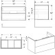 Geberit ONE шафка 90*50,4*47 см для умивальника,з двома шухлядами, колір білий, (505.263.00.1)