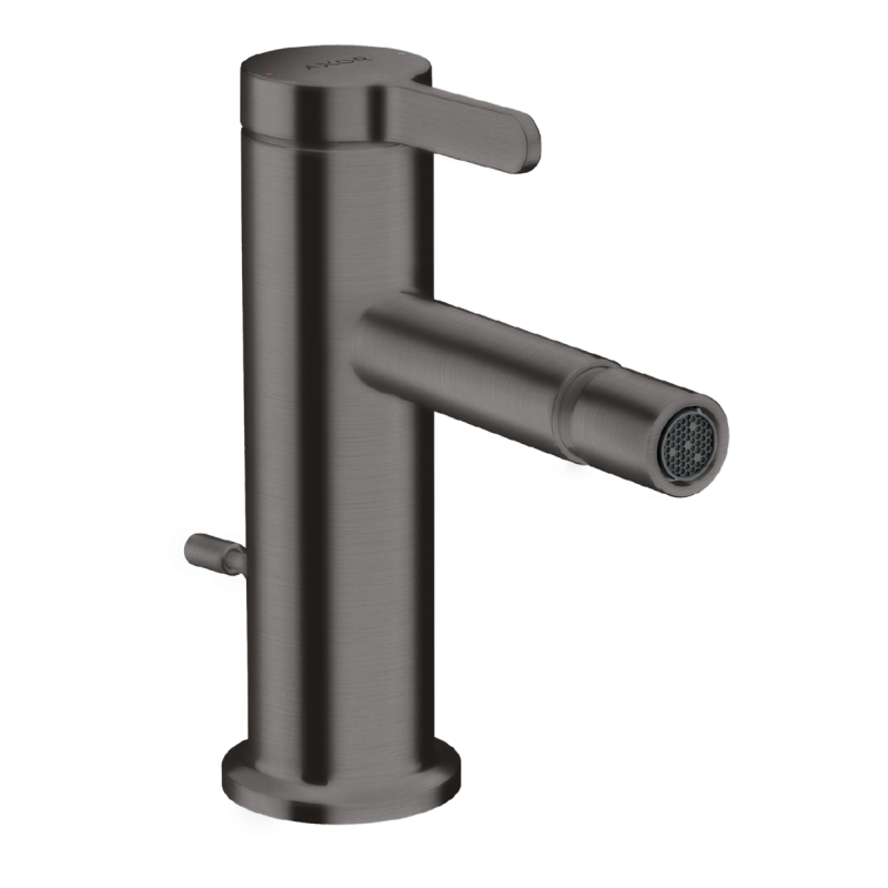 Axor ONE смеситель для биде, однорычажный, со сливным гарнитуром pop-up, цвет шлифованный черный хром, (48210340)