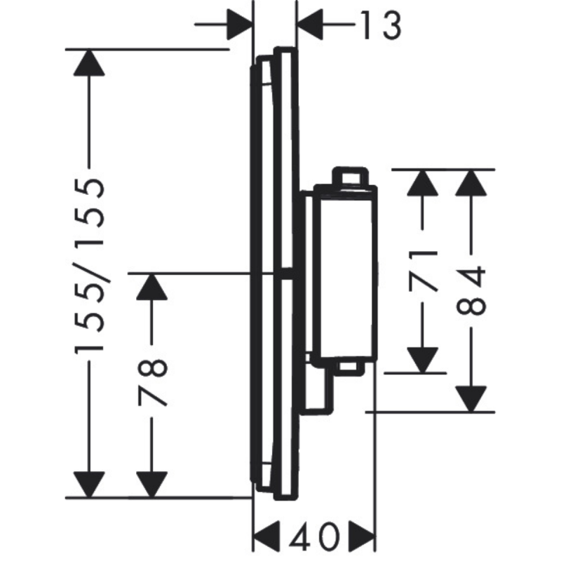 Hansgrohe SHOWER SELECT COMFORT Q термостат для 2х потребителей, СМ, цвет белый-матовый, (15583700)