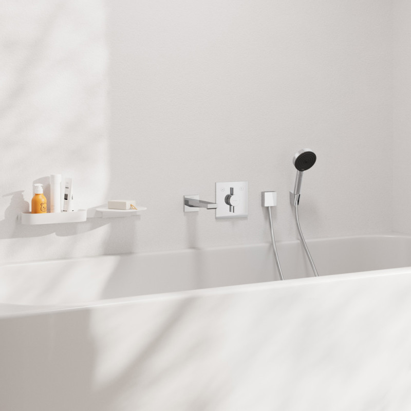 Hansgrohe TECTURIS E излив на ванну, выступ 210мм, настенный монтаж, цвет хром, (73410000)
