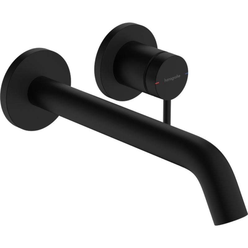 Hansgrohe TECTURIS S змішувач для умивальника, одноважільний, настінний, СМ, колір чорний матовий, (73351670)
