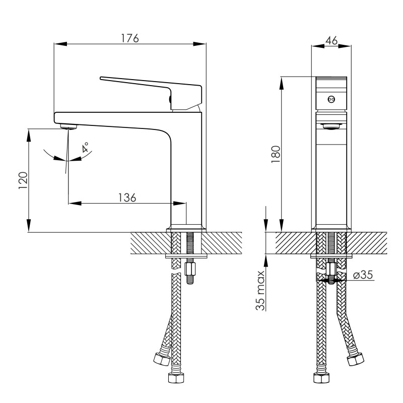 IMPRESE VIOLIK смеситель для умывальника, хром, (f03510801AA)
