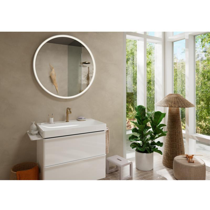 Hansgrohe TECTURIS S смеситель для умывальника 150, однорычажный,CoolStart,EcoSmart+ , push-open, цвет шлифованная бронза, (73340140)