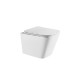 IMPRESE KUBIK Rimless унитаз подвесной 49*34*36,5см, сиденье твердое Slim slow-closing, (c06810203)