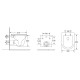 IMPRESE VLTAVA Rimless унитаз подвесной 51,5*35,5*36,5см, сиденье твердое Slim slow-closing, (c06809603)